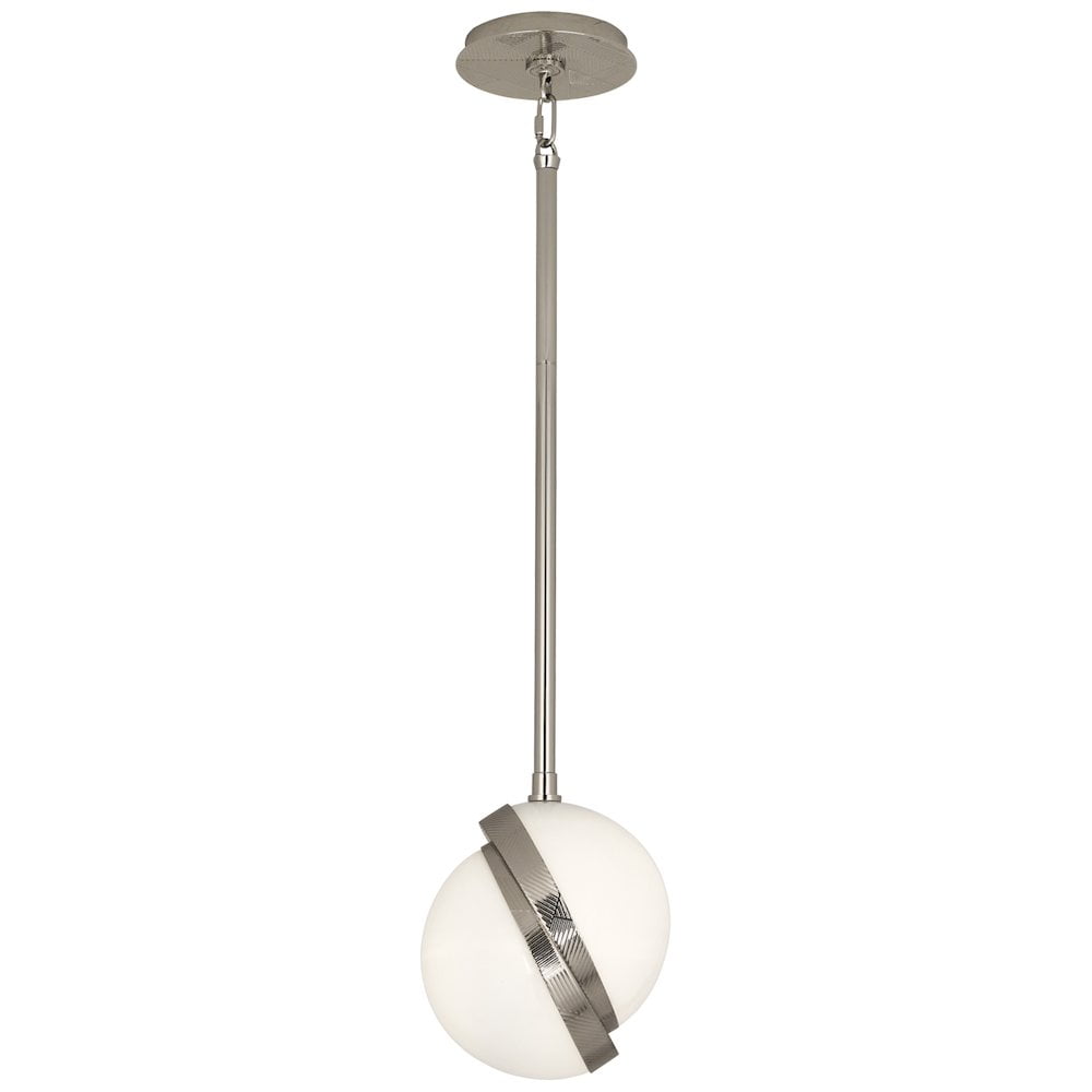 Brut Contemporary Mini Globe Pendant in Polished Nickel