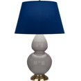 thumbnail image 1 of Robert Abbey Smokey Taupe Double Gourd Table Lamp in Smokey Taupe Glazed Ceramic Color, 1 of 1