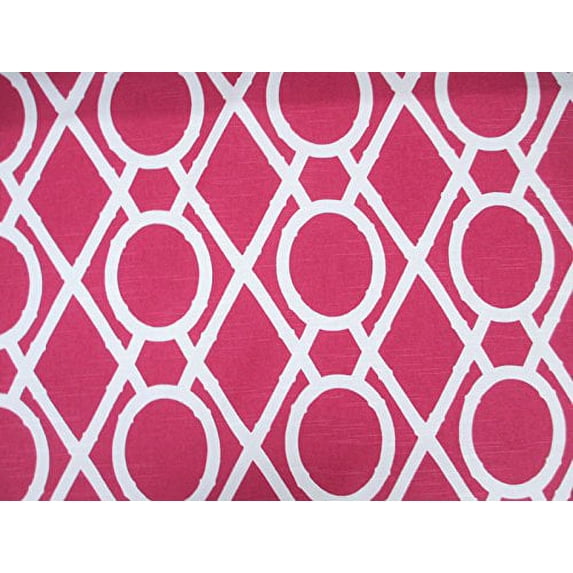 Robert Allen 10 Yard Lot Fabric Upholstery Drapery Lattice Bamboo Raspberry EE22