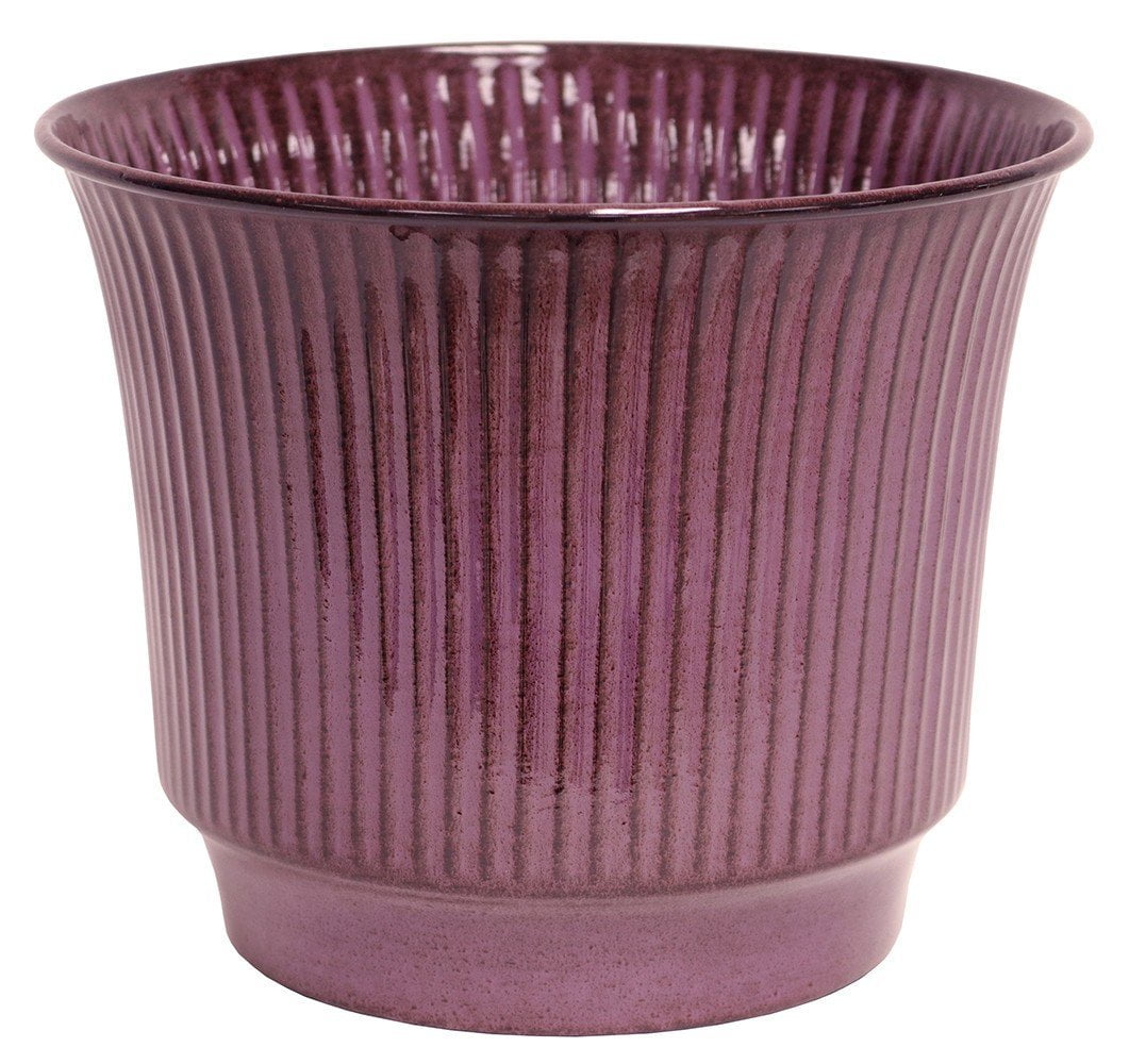 Robert Allen 100533042 Madison Stormy Purple Planter 6Ea/8In, White