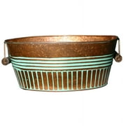 Robert Allen 14" Oval Copper Vintage Metal Basin Planter