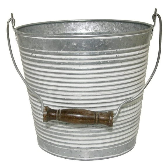 Robert Allen 212014 10 in. Galvanized Planter, White