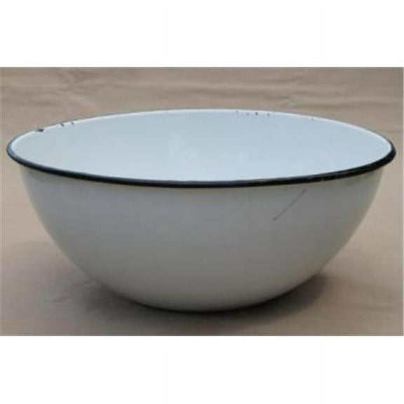 Robert Allen 212049 14 in. Basin Planter, Rustic White