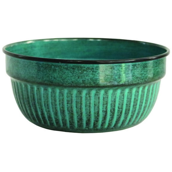 Robert Allen Glazed IronStone Boutique Collection Cascade Bowl Plant Pot  Seafoam Color 8 Inch Pot for Indoor Plants - Planters for Indoor Plants - Ideal Succulent Planters by Headwind