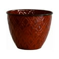thumbnail image 1 of Robert Allen Diamond 4.125 in. H X 5.25 in. W Metal Planter Sangria, 1 of 9