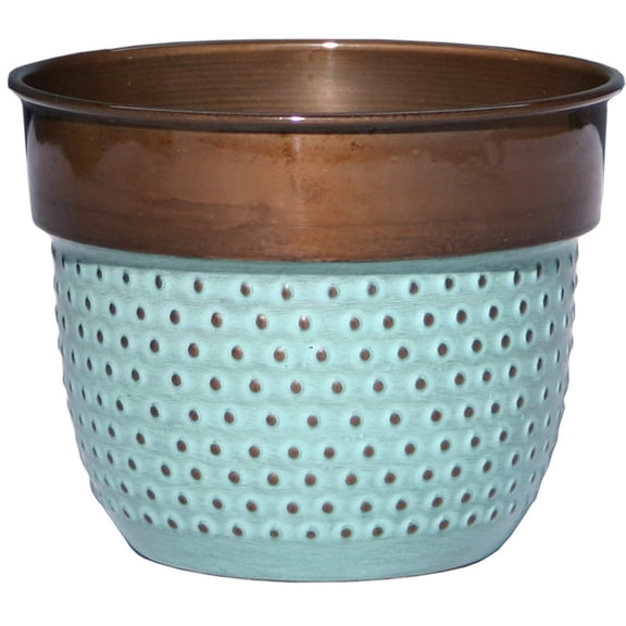 Robert Allen MPT01569 Bella Classic Planter, 6", Dots/Copper