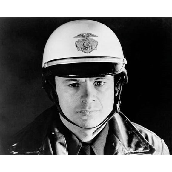 Robert Blake Arizona motorcycle cop in uniform Elektra Glide in Blue 8x10 photo
