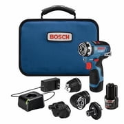 Bosch 12V Max Brushless Drill Driver Kit, Flexiclick 5-in-1 System, 2Ah Batteries