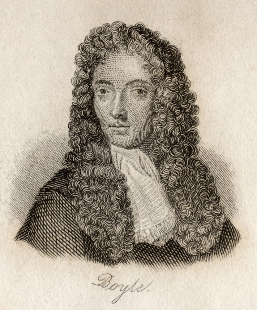 Robert Boyle 1627-1691 Anglo-Irish Chemist And Natural Philosopher Engraved By JWCook Canvas Art - Ken Welsh Design Pics (13 x 15)