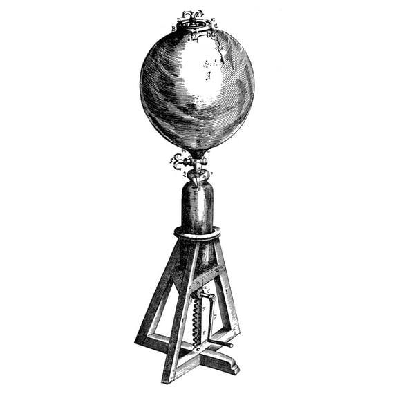 Robert Boyle. Nenglish Chemist And Physicist. Robert Boyle'S First Air Pump. Woodcut From Boyle'S 'The