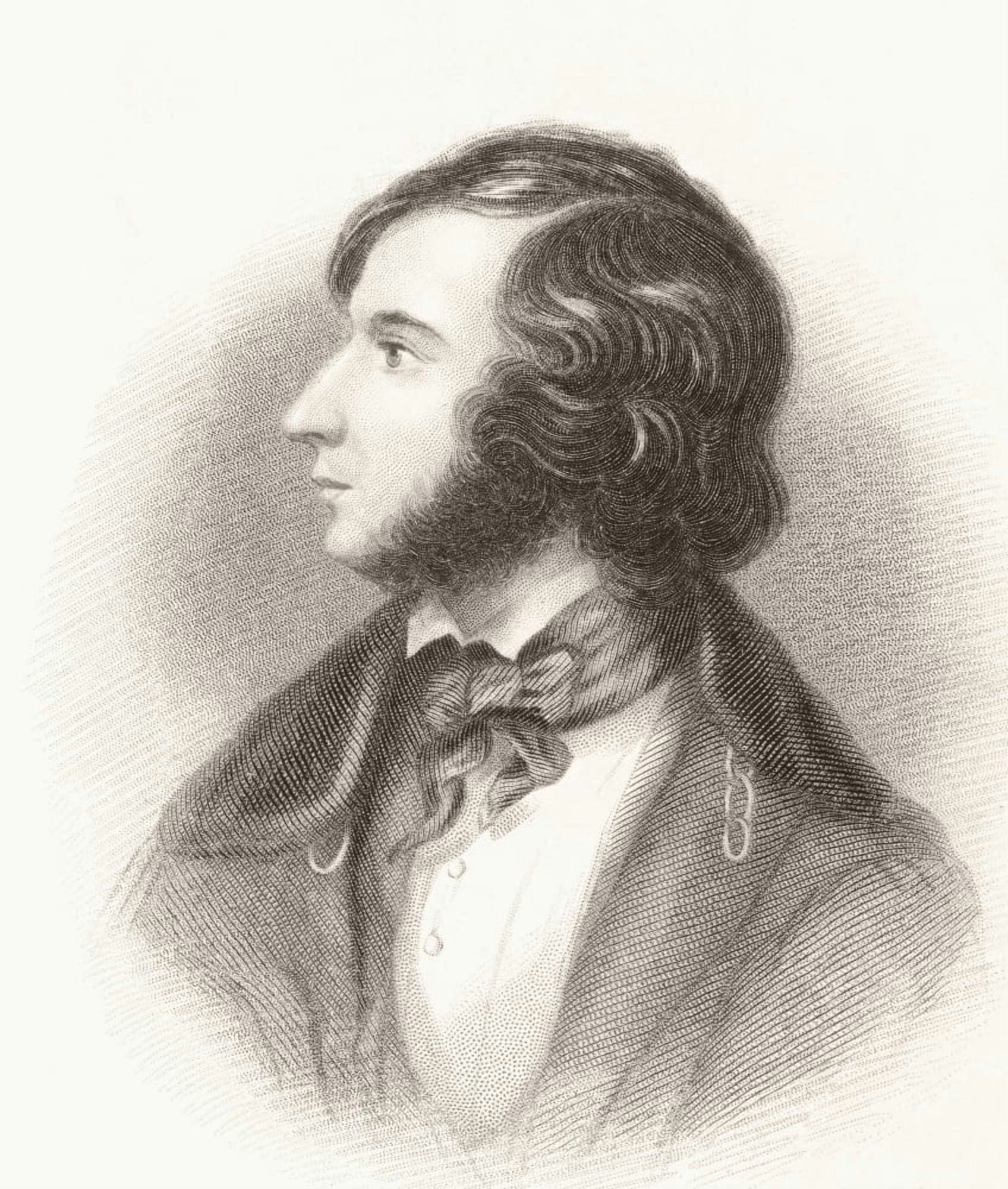 Robert Browning In 1835 Robert Browning 1812 Canvas Art - Ken Welsh Design Pics (13 x 15)