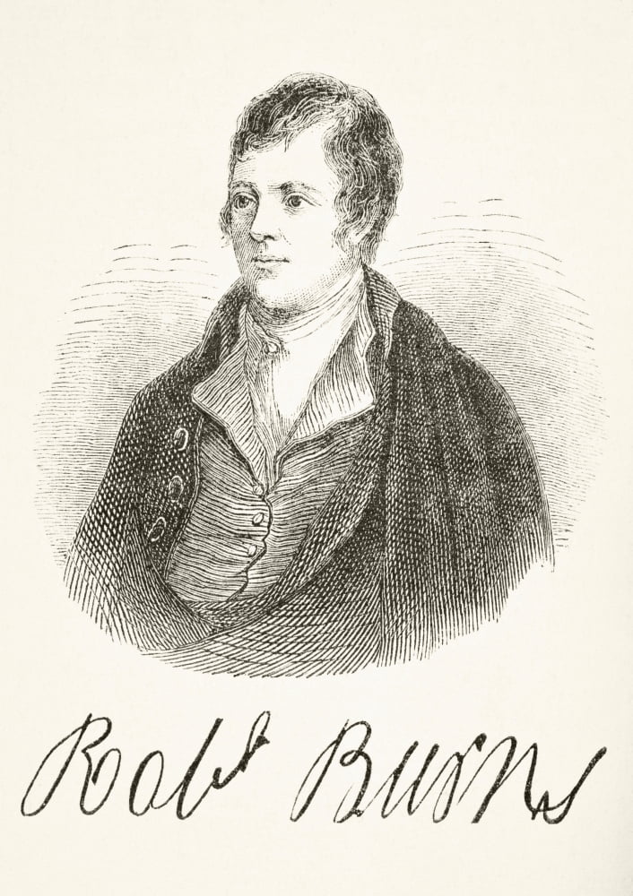 Robert Burns 1759 - 1796 Scottish Poet From The National And Domestic History Of England By William Aubrey Published London Circa 1890 Canvas Art - Ken Welsh Design Pics (12 x 17)