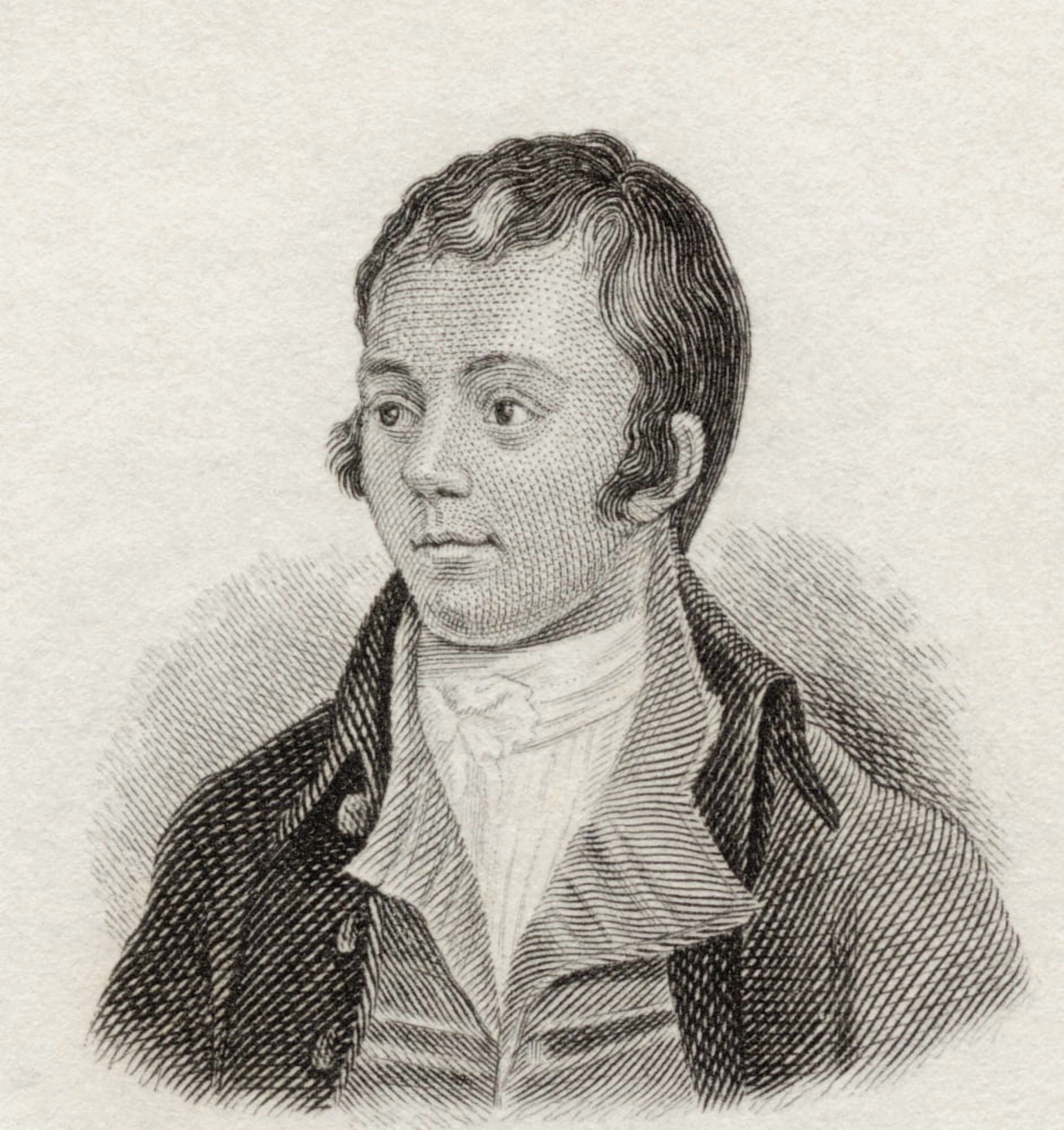 Robert Burns 1759 To 1796 Scottish Poet And Lyricist From Crabbs Historical Dictionary Published 1825 Canvas Art - Ken Welsh Design Pics (28 x 30)