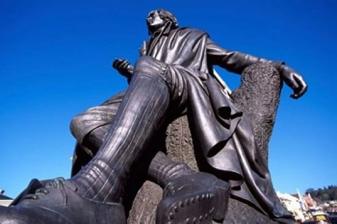 Robert Burns Statue Octagon Dunedin New Zealand Canvas Art - David Wall DanitaDelimont (18 x 12)