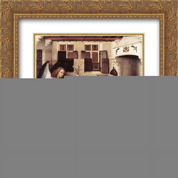 Robert Campin 2x Matted 20x20 Gold Ornate Framed Art Print 'Annunciation'