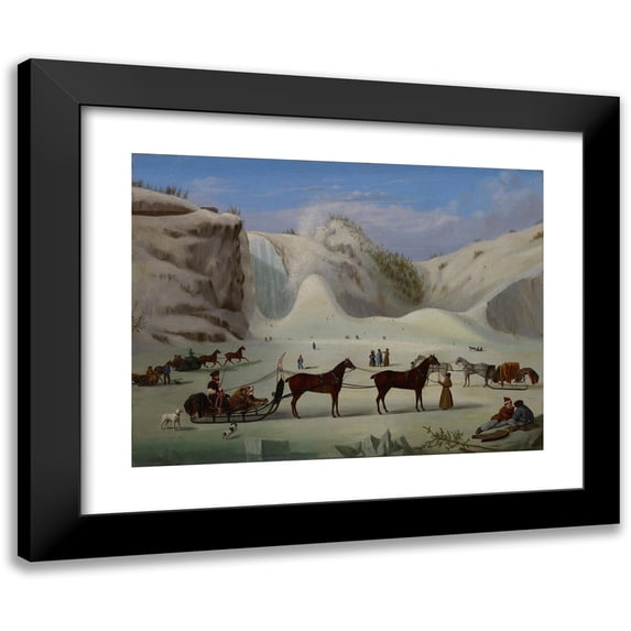 Robert Clow Todd 18x15 Black Modern Framed Museum Art Print Titled - The Ice Cone, Montmorency Falls, Quebec (C. 1845)