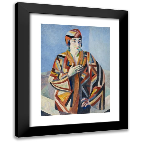 Robert Delaunay 11x14 Black Modern Framed Museum Art Print Titled - Portrait of Madame Mandel (1923)