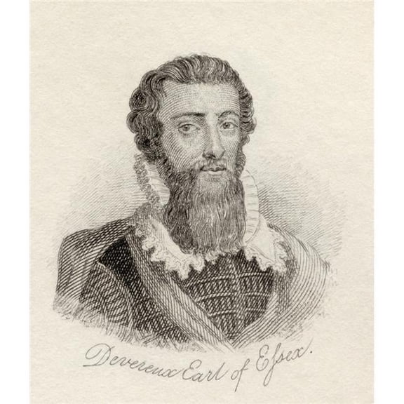 Robert Devereux - 2nd Earl of Essex - Viscount Hereford - Lord Ferrers - Lord Bourchier - 1567 - 1601 English Soldier - Military Hero & Courtier From The Book Crabbs