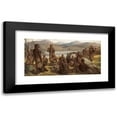 thumbnail image 1 of Robert Dowling 24x14 Black Modern Framed Museum Art Print Titled - Group of Natives of Tasmania (1860), 1 of 1