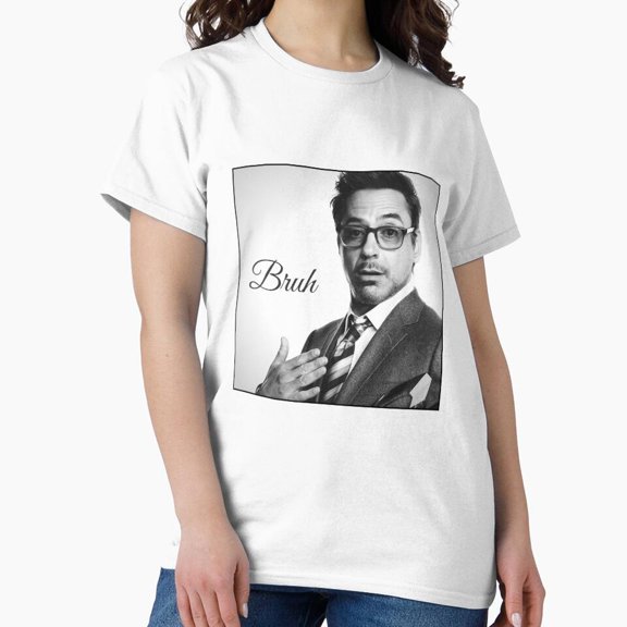 Robert Downey Jr Saying Bruh Sarcastic Disappointed Face Expression T-Shirt