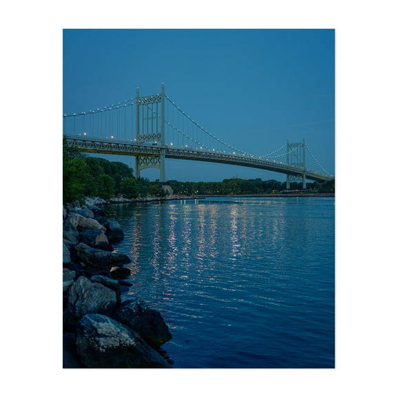 Robert F. Kennedy Bridge from Randall's Island 03 - Manhattan New York Photography Unframed Wall Art Print 8 x 10 inches
