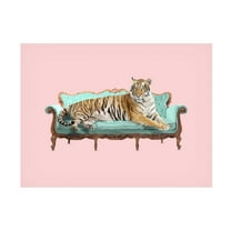 Robert Farkas 'Lazy Tiger' Canvas Art