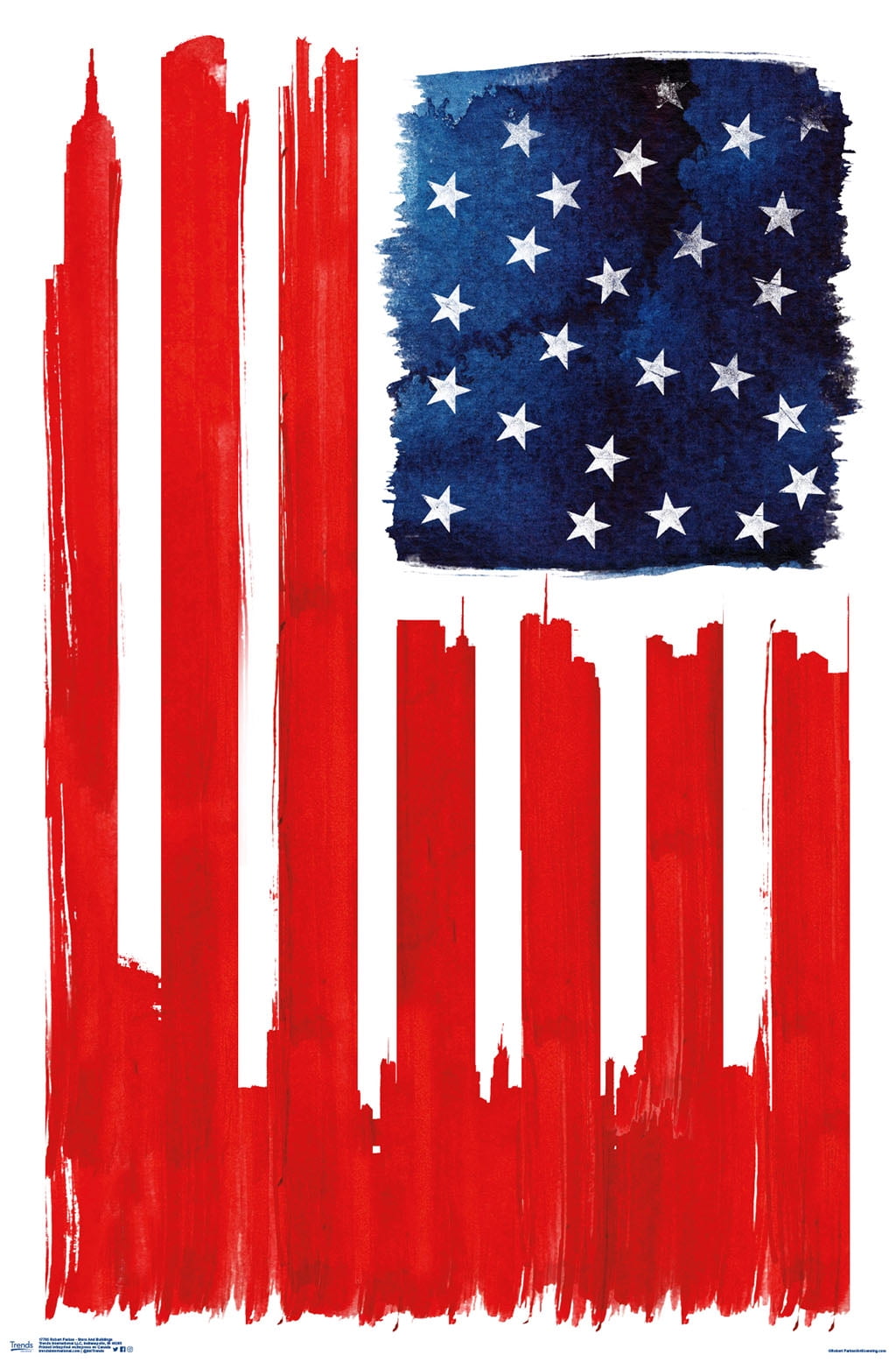 Robert Farkas - Stars And Buildings Wall Poster, 22.375" x 34"