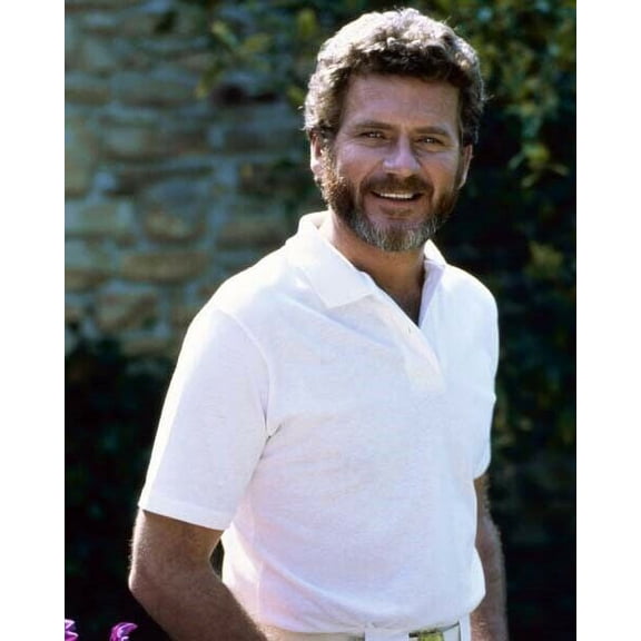 Robert Foxworth 1980's smiling pose in polo shirt Falcon Crest star 11x17 poster