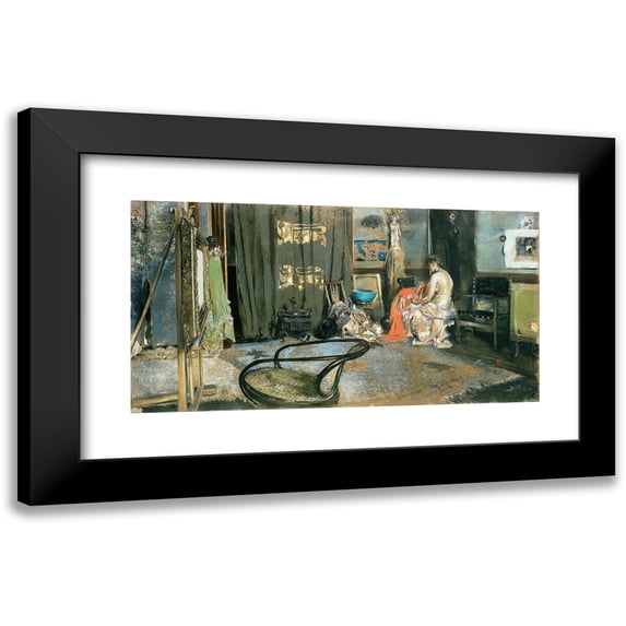 Robert Frederick Blum 14x9 Black Modern Framed Museum Art Print Titled - Studio of Robert F. Blum (1883)