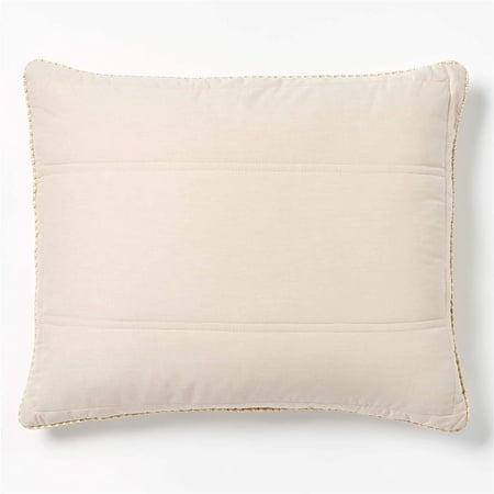 Robert Graham Home Brushed Chambray Biscotto 400 Thread Count Italian Percale Woven Cotton Pillow Sham 21 x 26 inches