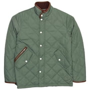 Robert Graham Mens Diamond Quilted Snap Button Outdoor Jacket