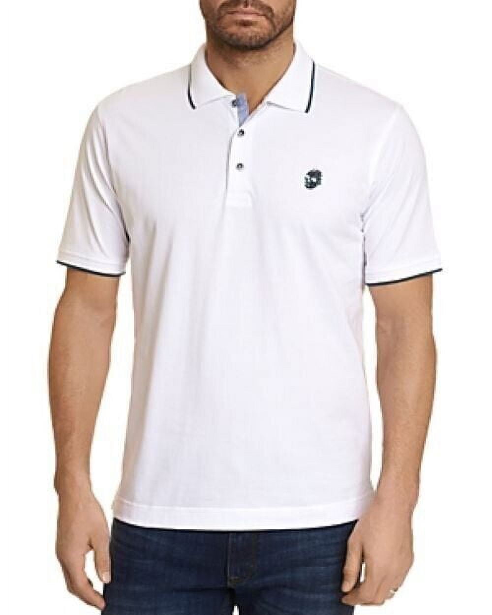 Robert Graham Men's Supima Cotton Pixels Knit Reg Fit Polo Shirt
