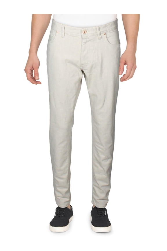 Mens Demetri Denim Mid-Rise Jeans Beige 40