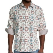 Robert Graham Neri Mens Printed Button Down Shirt Small, White