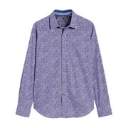 Robert Graham 'Precision' Mens Variegated Button Down Shirt (Medium, Purple)