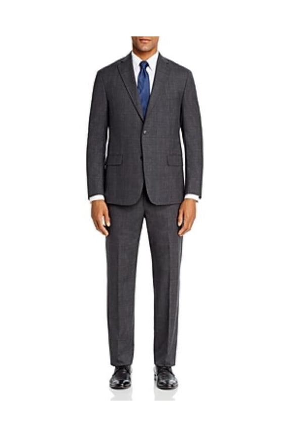 Tonal Glen Charcoal Plaid Classic Fit Suit US 40R 40 R Rtl $798