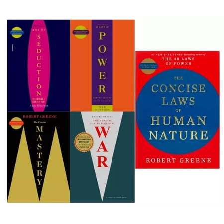 Robert Greene Collection 5 Books Set The Concise 48 Laws Of Power,The Concise Laws of Human Nature,The Concise Mastery,The Concise Art of Seduction & The Concise 33 Strategies Of War(