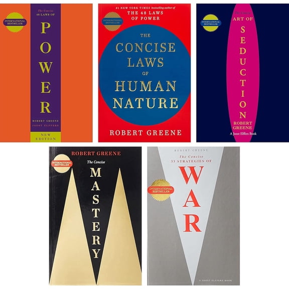 Robert Greenes Concise Collection 5 Books Set (The Concise 48 Laws Of Power; The Concise Laws Of Human Nature; The Concise Mastery; The Concise Art Of Seduction & The Concise 33 Strategies Of War)