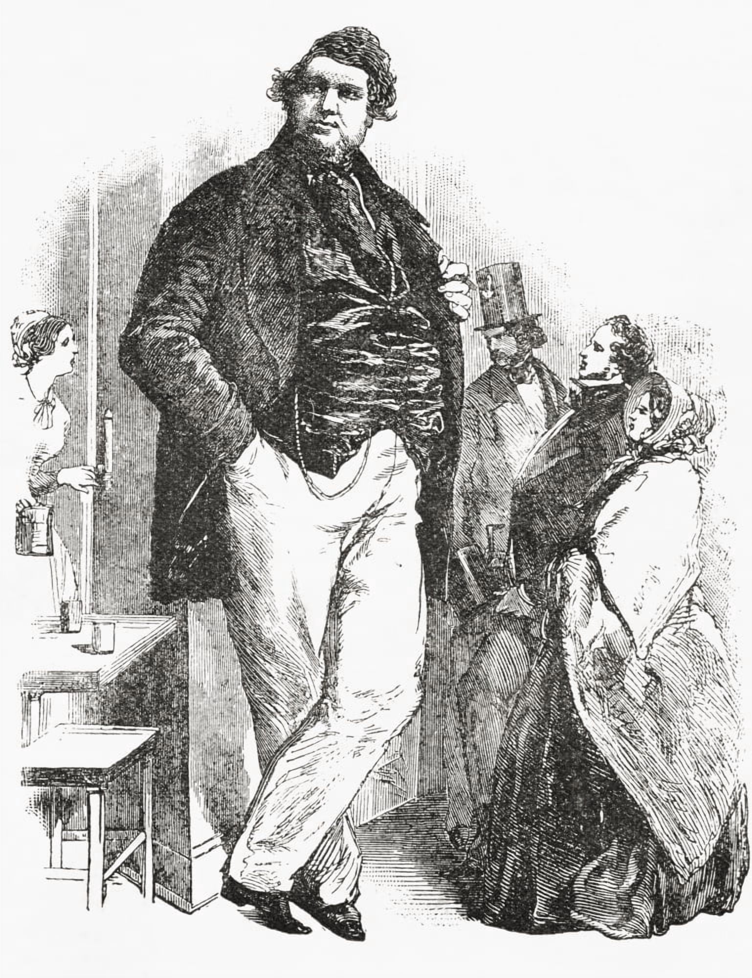 Robert Hales Aka The Norfolk Giant 1820 - 1863 English Giant From The Strand Magazine Published 1894 Canvas Art - Ken Welsh Design Pics (13 x 17)