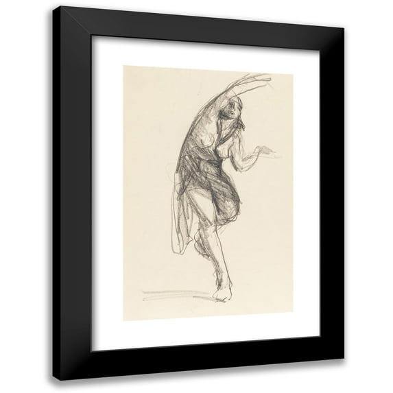 Robert Henri 11x14 Black Modern Framed Museum Art Print Titled - Isadora Duncan (1904)