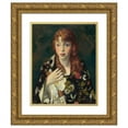 thumbnail image 1 of Robert Henri 12x14 Gold Ornate Wood Frame and Double Matted Museum Art Print Titled - Edna Smith in a Japanese Wrap (1915), 1 of 4