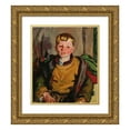 thumbnail image 1 of Robert Henri 12x14 Gold Ornate Wood Frame and Double Matted Museum Art Print Titled - Macnamara, 1 of 4