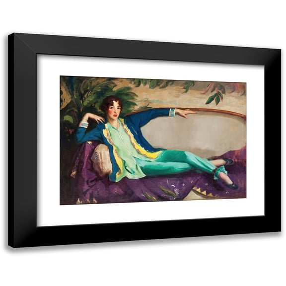 Robert Henri 14x11 Black Modern Framed Museum Art Print Titled - Gertrude Vanderbilt Whitney (1916)