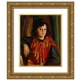 thumbnail image 1 of Robert Henri 15x18 Gold Ornate Wood Frame and Double Matted Museum Art Print Titled - Pegeen, 1 of 4