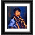 thumbnail image 1 of Robert Henri 2x Matted 20x24 Black Ornate Framed Art Print 'Boy with Plaid Scarf ', 1 of 2