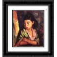 thumbnail image 1 of Robert Henri 2x Matted 20x24 Black Ornate Framed Art Print 'Lucinda, Mexican Girl', 1 of 2