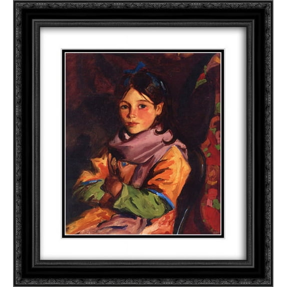 Robert Henri 2x Matted 20x24 Black Ornate Framed Art Print 'Mary Agnes'