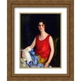 thumbnail image 1 of Robert Henri 2x Matted 20x24 Gold Ornate Framed Art Print 'Loretta Hines Howard', 1 of 2