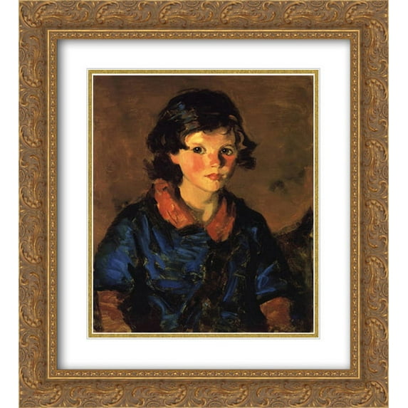 Robert Henri 2x Matted 20x24 Gold Ornate Framed Art Print 'Mary Ann Caferty'