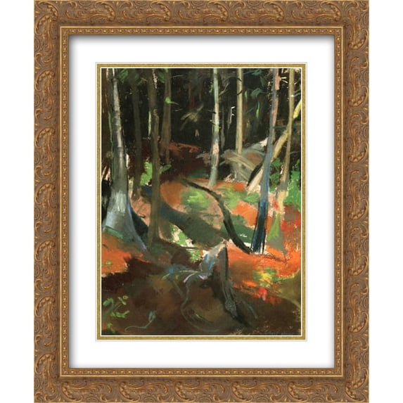Robert Henri 2x Matted 20x24 Gold Ornate Framed Art Print 'Monhegan, Maine'